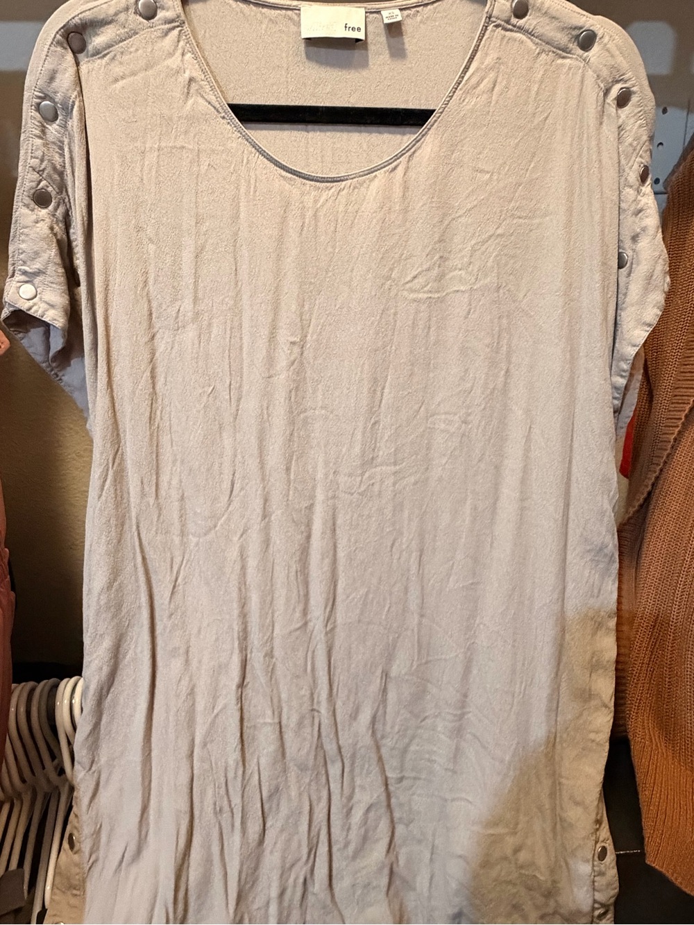 Wilfred Beige Button-Shoulder Tunic